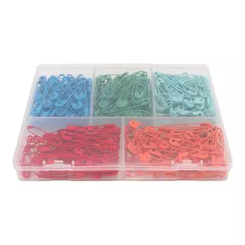 Булавки английские стальная проволока безопасная прочная красочная комбинированная бирка для самостоятельного изготовления ювелирных изделий оранжевый