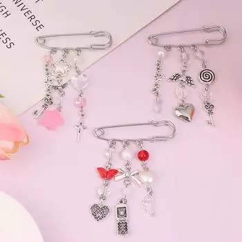 Булавки для сумок с бусинами Подвески Y2K Сумка Шарм Одежда Украшения Аксессуары Подарки Для Женщин Девочек