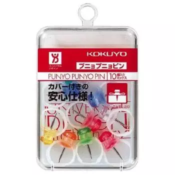 Булавки KOKUYO Punyo Punyo, 10 шт., 7 цветов, набор из 10 шт. Kahi-90