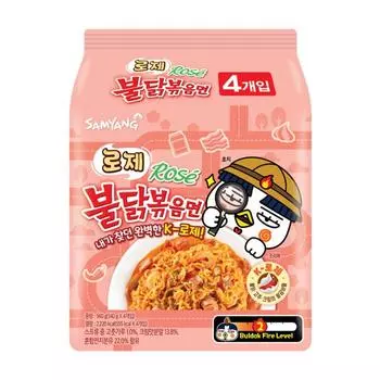 Buldak fried noodles rose 560g, 1 piece