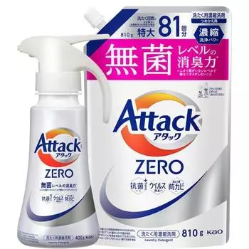 [bulk purchase] attack zero the best cleaning power in the history of attack liquid. sterile level deodorizing power, one-hand type, main unit 400g +