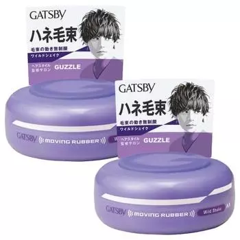[bulk purchase] gatsby moving rubber wild shake 80g 2 pack mens wax hair wax hair styling product