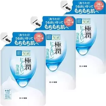 [Bulk purchase] Hada Labo Gokujun Hyaluronic Foam Face Wash Refill 140mL, set of 3