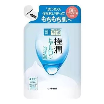 [Bulk purchase] Hada Labo Gokujun Hyaluronic Foam Face Wash Refill 140mL x 4 pieces