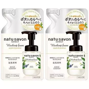 [Bulk Purchase] KOSE Softimo Natusabon Select Foam Wash (Moist) Refill x 2