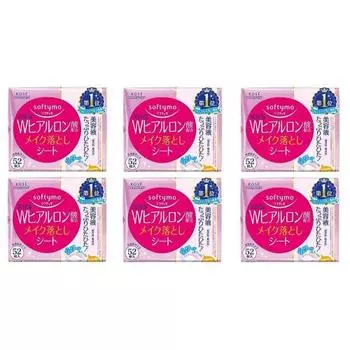 [Bulk Purchase] KOSE Softymo Makeup Remover Sheet (H) b (Hyaluronic Acid) Refill 52 sheets (172mL) x 6 pieces