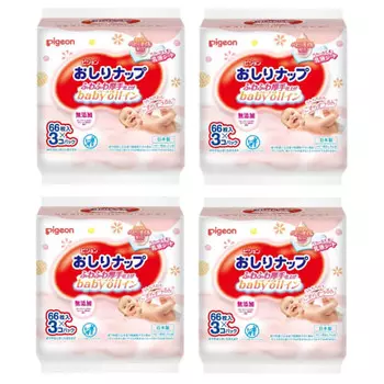 [Bulk Purchase] Pigeon Butt Nap Rubbed Slun (Emulsion Type) Refill, 66 pieces, 3 pieces [x4 set]