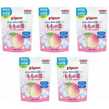 [Bulk Purchase] Pigeon Medicated Full Body Foaming Soap Refill Contains Peach Leaf Extract (Moisturizing Ingredients) 400ml [x5 Pieces]