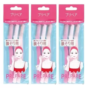 [bulk purchase] prepare face shaving l 3 pieces x 3 pieces razor for womens mens face