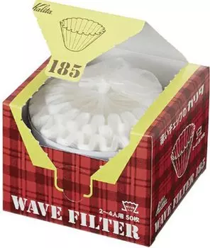 Bulk purchase set Kalita wave filter For 2 to 4 people Oxygen bleaching ORIGAMI Dripper M size filter 50 pieces x 4 piece KWF-185 (50 pieces) ((Coffee
