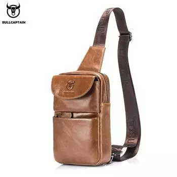 BULLCAPTAIN новые многофункциональные сумки-мессенджеры мужские повседневные сумки через плечо короткая дорожная сумка ретро нагрудная сумка для мужчин кожаные сумки жёлтый