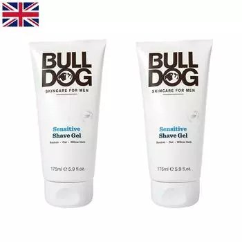 BULLDOG Гель для бритья Skincare Sensitive Shave Gel 175 мл 2 упаковки Гель для бритья Bulldog Sensitive Shave Gel, 2 шт.