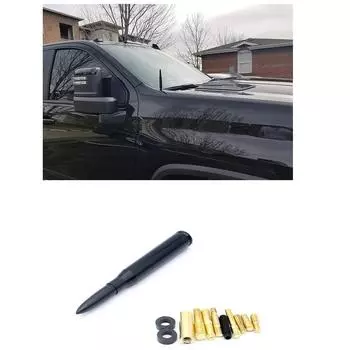 Bullet Style 0.5 Cal Silver Antenna Mast Power for CHEVY SILVERADO 1500 2500