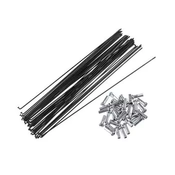 BULLSPANN Стальные спицы для велосипеда, спицы 14G 268 мм с ниппелями, 40 штук
