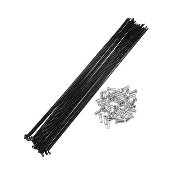 BULLSPANN Стальные спицы для велосипеда, спицы 14G 300 мм с ниппелями, 40 штук