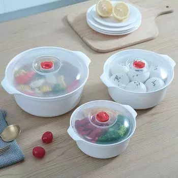 Булочка на пару с крышкой. Кухонный инструмент. Коробка для пароварки. Коробка для микроволнового нагрева. Коробка для обеда. Коробка для хранения свежести. S