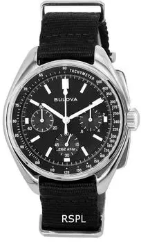 Bulova Lunar Pilot Special Edition Хронограф Кварцевые мужские часы с черным циферблатом 96A225