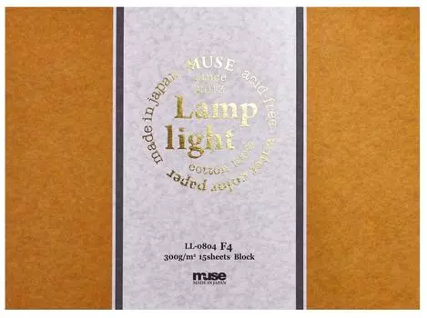 Бумага акварельная Muse Lamplight блок F4 300г Белая 15 листов F4 LL-0804