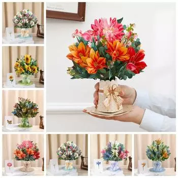 Бумага День матери День рождения Поздравительная открытка Вырезанный цветок Благодарственная открытка День благодарения Style A