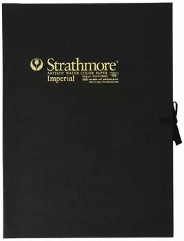 Бумага для акварели Holbein Strathmore Imperial, среднее зерно, 300 г, формат F4, книжный переплет, 12 листов, 270653 IP-F4