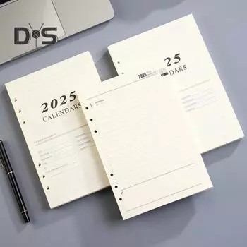 Бумага для блокнота с плотной гладкой поверхностью для письма и чернилостойкими листами для планировщика 2025 года с отрывными листами для календаря и планировщика Sets