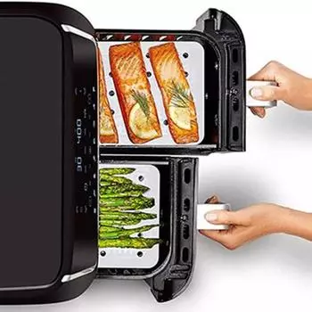 Бумага для фритюрницы с антипригарным покрытием и водонепроницаемыми отверстиями, дизайнерская бумага, прямоугольная одноразовая пергаментная подкладка для выпечки, кухонная коричневый