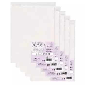 Бумага для каны Akashiya для 40 5 практик, Ханагоромо, листы, пакеты, AO-40KH-5P белый