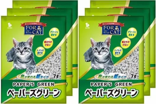 Бумага для кошачьего туалета Chemical Industry Green 7L x 6 шт. Shin-Tohoku (дело продано)