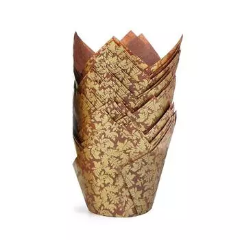 Бумага для обертывания кексов Тюльпан Жаростойкая Маслостойкая Бумага для выпечки Держатель Бумажный стаканчик Лист Золотой лист Кубок огня