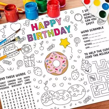 Бумага для раскрашивания динозавров Детские поделки Художественная деятельность Подарки Товары для вечеринок на день рождения Раскрашивание Образование Плакат Декорации для вечеринок