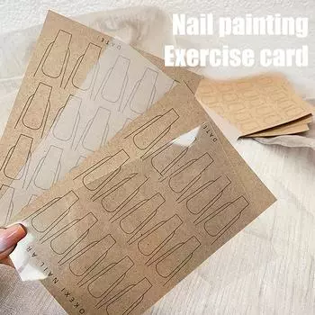 Бумага для рисования линий на ногтях Шаблоны для рисования Обучающая книга Инструменты для маникюра Руководство по нанесению УФ-гель-лака Аксессуары для ногтей