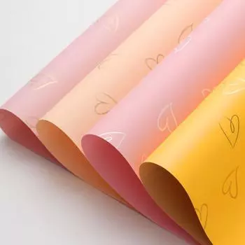 Бумага для упаковки цветов с принтом любви День святого Валентина Свадьба День рождения Букет Упаковочная бумага Материал Водонепроницаемый 58 * 58 см 20 шт.