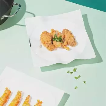 Бумага для впитывания масла KOMEKI: Силиконовый коврик для кухни, выпечки, жарки, темпура, барбекю.