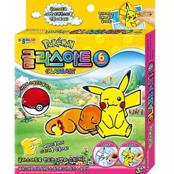 Бумага Kingdom Pokemon Glass Art 10,5 мл x 6 цветов, 1 комплект, смешанные цвета Популярные корейские игрушки