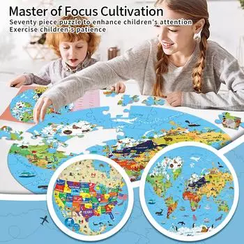 Бумага «Мир Земли», круглая головоломка для взрослых, снижение стресса, образовательная детская игрушка для отдыха и досуга One Size