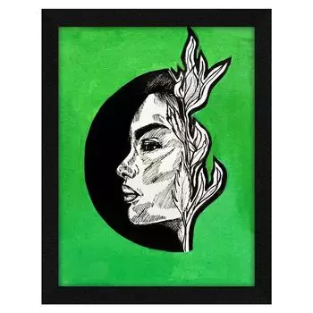 Бумага Pen Art Женская рамка настенная живопись, многоцветная, абстрактная, 10X13 дюймов, набор из 1 шт. 10 x 13 in разноцветный