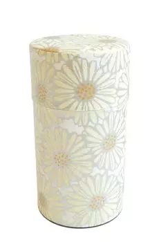 Бумажная банка для чая Kitsusako Yuzen Kikuhime для хранения чая 150 мл Чайница Чайница Банка для чая Контейнер для хранения Канистра Киотского происхождения [Улучшает