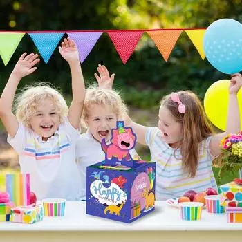 Бумажная копилка на день рождения с выдвижным ящиком для денег на день рождения, подарочные коробки с наклейками своими руками, сюрприз на день рождения