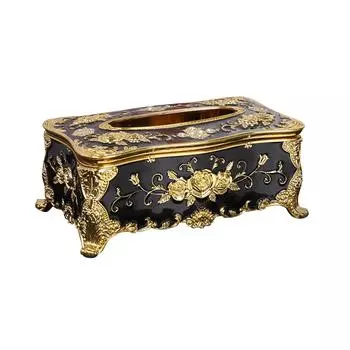 Бумажная коробка, гостиная, бытовая пластиковая коробка для салфеток, обеденный стол, KTV, креативная бумажная коробка для салфеток One Size чёрный