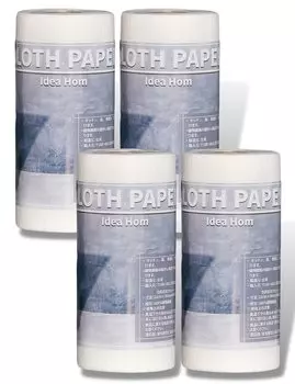 БУМАЖНАЯ ТКАНЬ Кухонная бумага Одно полотенце можно использовать повторно 50 не будет безопасна для овощей и ткани 4 рулона Набор бумаги, полотенца, раз, впитывающие, разрывающиеся, 100% волокно,