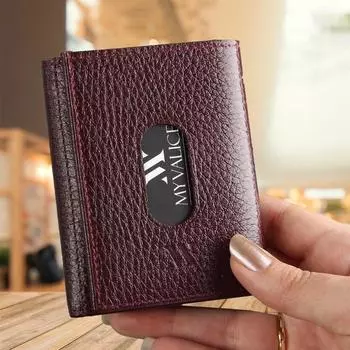 Бумажник и визитница из натуральной кожи унисекс