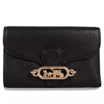 Бумажник Outlet Bifold 88099 IMBLK Jade Black [Coach] Черный/Золотой [Товар]