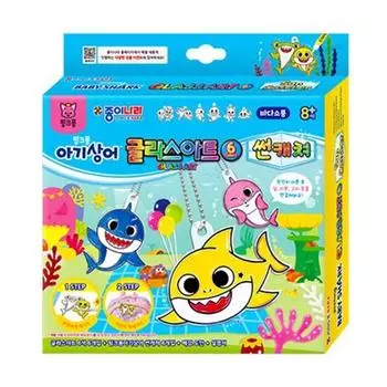 Бумажное королевство Pinkfong Glass Art Suncatcher Sea Picnic, разноцветные, 1 предмет, корейские игрушки