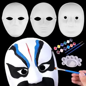 Бумажные маски для лица, анфас, уникальная маска для косплея, вечеринка