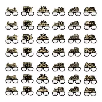 Бумажные очки для украшения вечеринки по случаю дня рождения, реквизит для фотографий на день рождения и украшение на один год One Size
