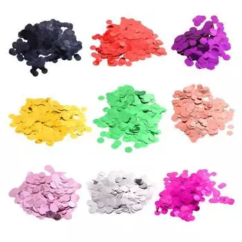 Бумажные отходы Свадебные эксклюзивные товары для трансграничных перевозок 10 г/упаковка Праздничные принадлежности Разноцветные посыпки Цветы Наполнение воздушных шаров Бумажные принадлежности Бумажные отходы 1.5cm