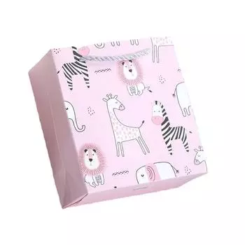 Бумажные персонализированные большие подарочные пакеты многофункциональные и изысканные подарочные пакеты для детей 20*20*8cm