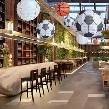 Бумажные подвески-фонарики, крутые висящие, прозрачные принты, декоративные украшения, домашний декор, вещи Half Ball 10