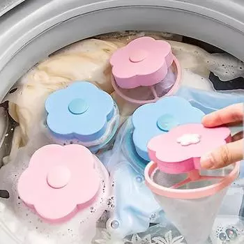 Бумажные полотенца Фильтрация шерсти Фильтр Плавающая шайба Удаление Необходимость Устройства Мешок Чистка Волос Сетка Товары для ванной 2PCS розовый