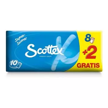 Бумажные салфетки для лица Scottex, 3 слоя (10 х 10 единиц)